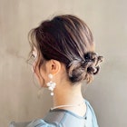 おくれ毛暗めカラーグレージュ韓国ヘア顔周りレイヤー_ba563031