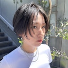 NUDE前髪なしショートハンサムショート大人ショートボブ