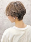 オリーブグレー /小顔に見せるヘア/ココアベージュ/ショート銀座