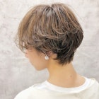 オリーブグレー /小顔に見せるヘア/ココアベージュ/ショート銀座