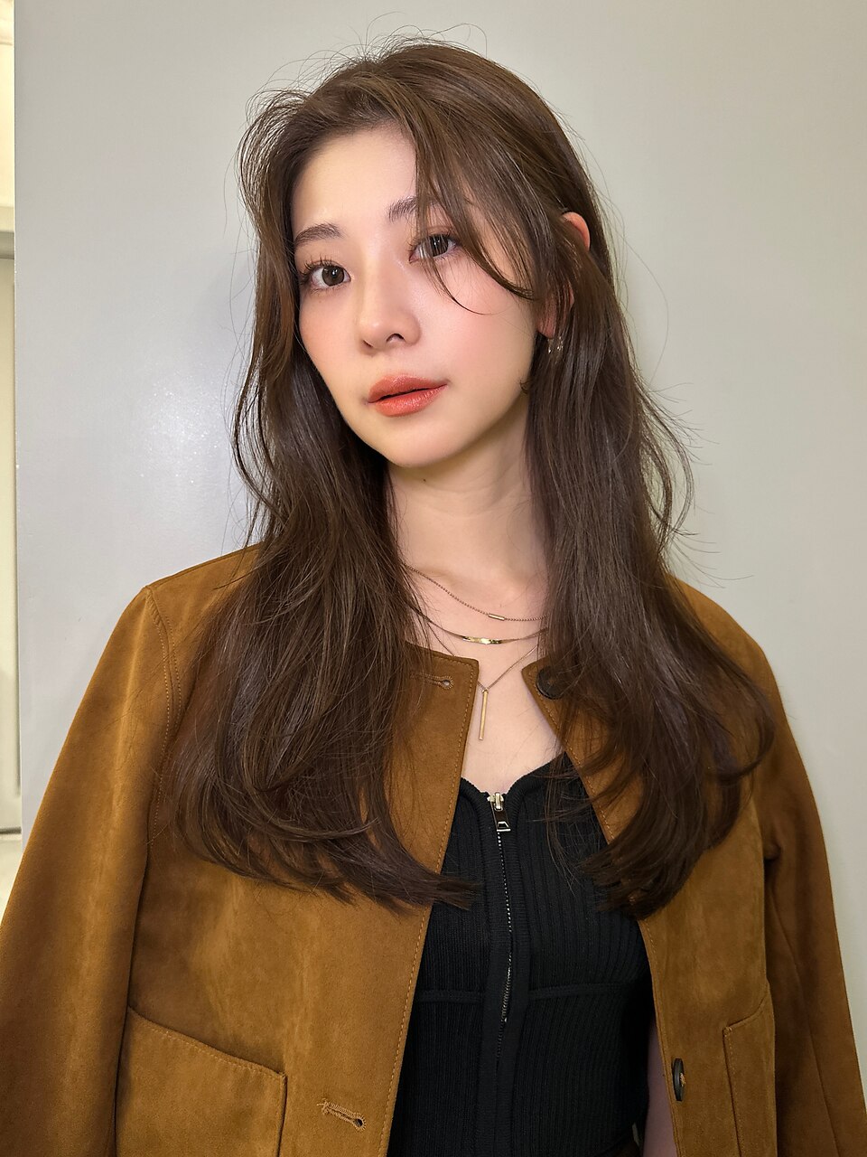 ロングヘアー/オリーブベージュ/ハッシュカット/レイヤーカット