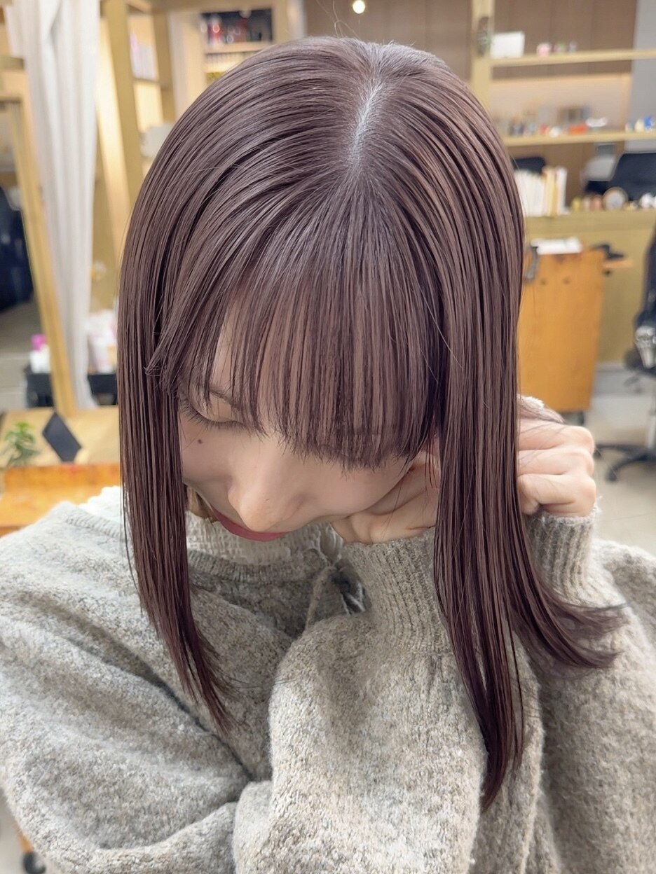 【透け感ラベンダーグレージュ】