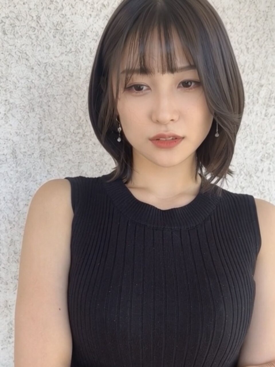 レイヤーボブ/結べるボブ/シースルーバング/30代