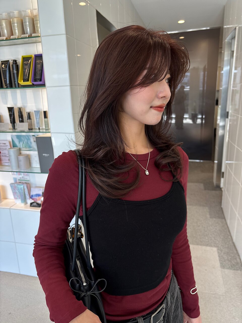 レイヤーカット/ハイレイヤー/ロングヘア/顔まわりカット