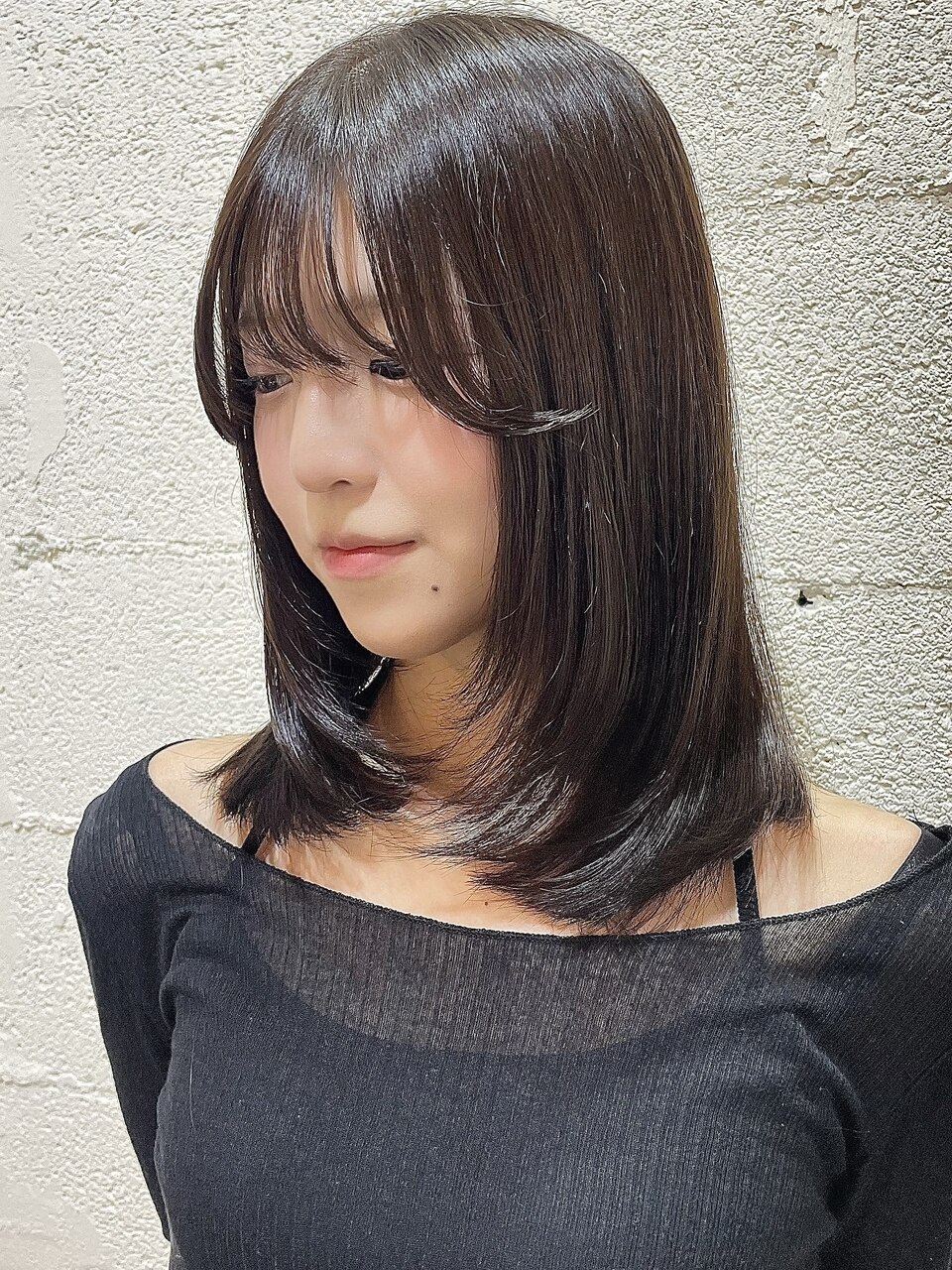 レイヤーカット×チョコレートカラー