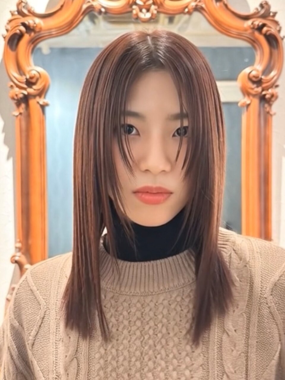 韓国レイヤー/レイヤーカット/ミディアムレイヤー