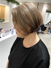 大人ショート/ショートボブ/白髪ぼかしハイライト/武蔵小杉