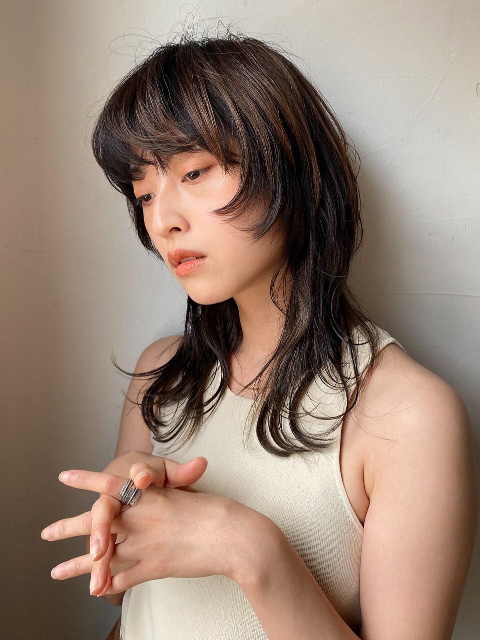 【阿形】マッシュウルフロングレイヤーカットマッシュレイヤー