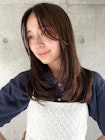 ミディアム/レイヤーカット/顔周りカット/透明感カラー