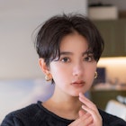 ショートボブ マッシュショートダークアッシュ 似合わせカット