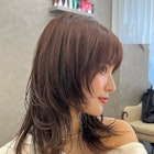 ざくざくレイヤーハッシュカットワンカールくびれミディアム20代