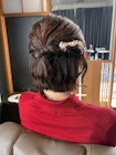 お呼ばれ　ヘアセット　ハーフアップ　辻堂