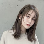 ナチュラルかわいい外はねミディアム フェイスレイヤー【松下】