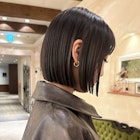 ★切りっぱなしボブ/ミニボブ/ワンレングスボブ/前髪あり/銀座