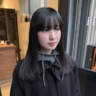 落ちる黒染めオフブラック×ワイドバング