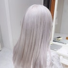 ブリーチハイトーン ホワイトシルバー ロングストレート