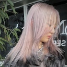 ルーツカラーエンドカラー金髪ケアブリーチオリーブグレー