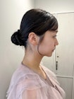 【チバ】ヘアセット　タイトアレンジ　シニヨン　ベビーバング