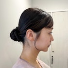 【チバ】ヘアセット タイトアレンジ シニヨン ベビーバング