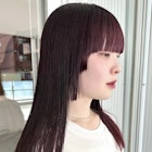 【越後】ワインレッド レイヤー 顔周りカット ワイドバング