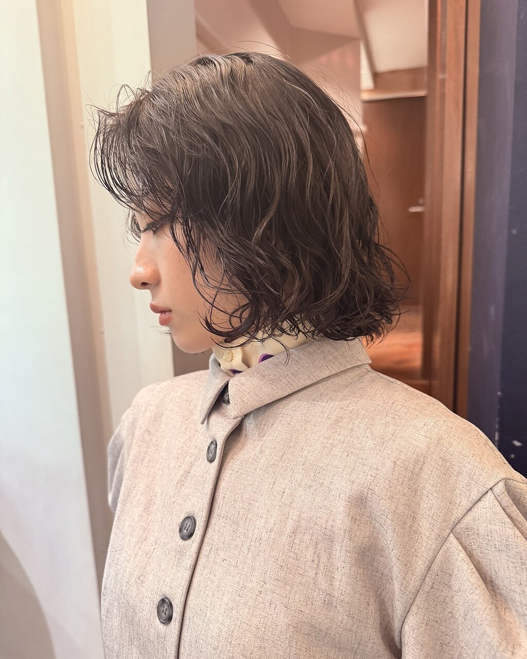 ボブパーマ/前髪パーマ/パーマ/ボブ/黒髪パーマ/代官山