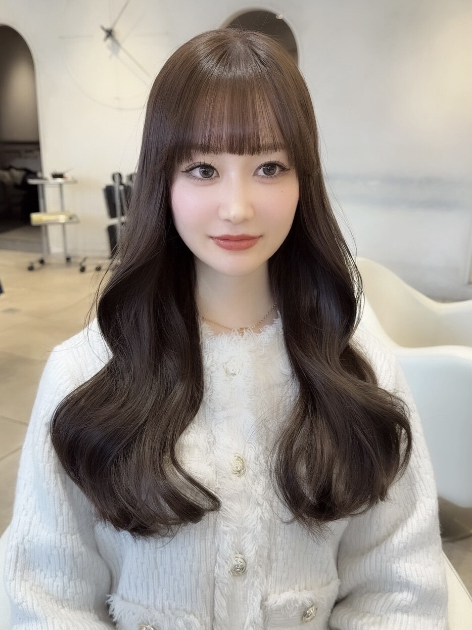 チョコレートブラウン/ココアブラウン/レイヤーカット/顔周り