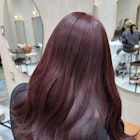 大人ガーリー ワインレッド ブリーチなし ボルドーカラー