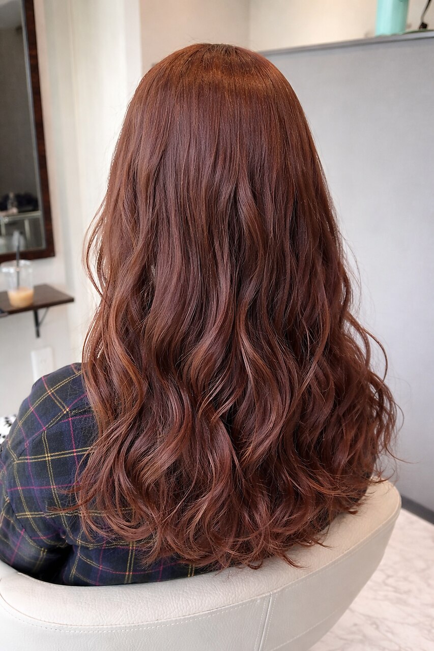 艶カシスブラウン × 大人ゆる巻き