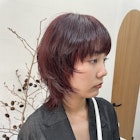 ワインレッド ミディアムウルフ♪