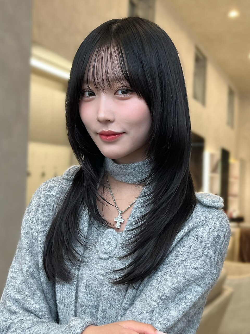 ハッシュカット暗髪レイヤーカット髪質改善トリートメント表参道