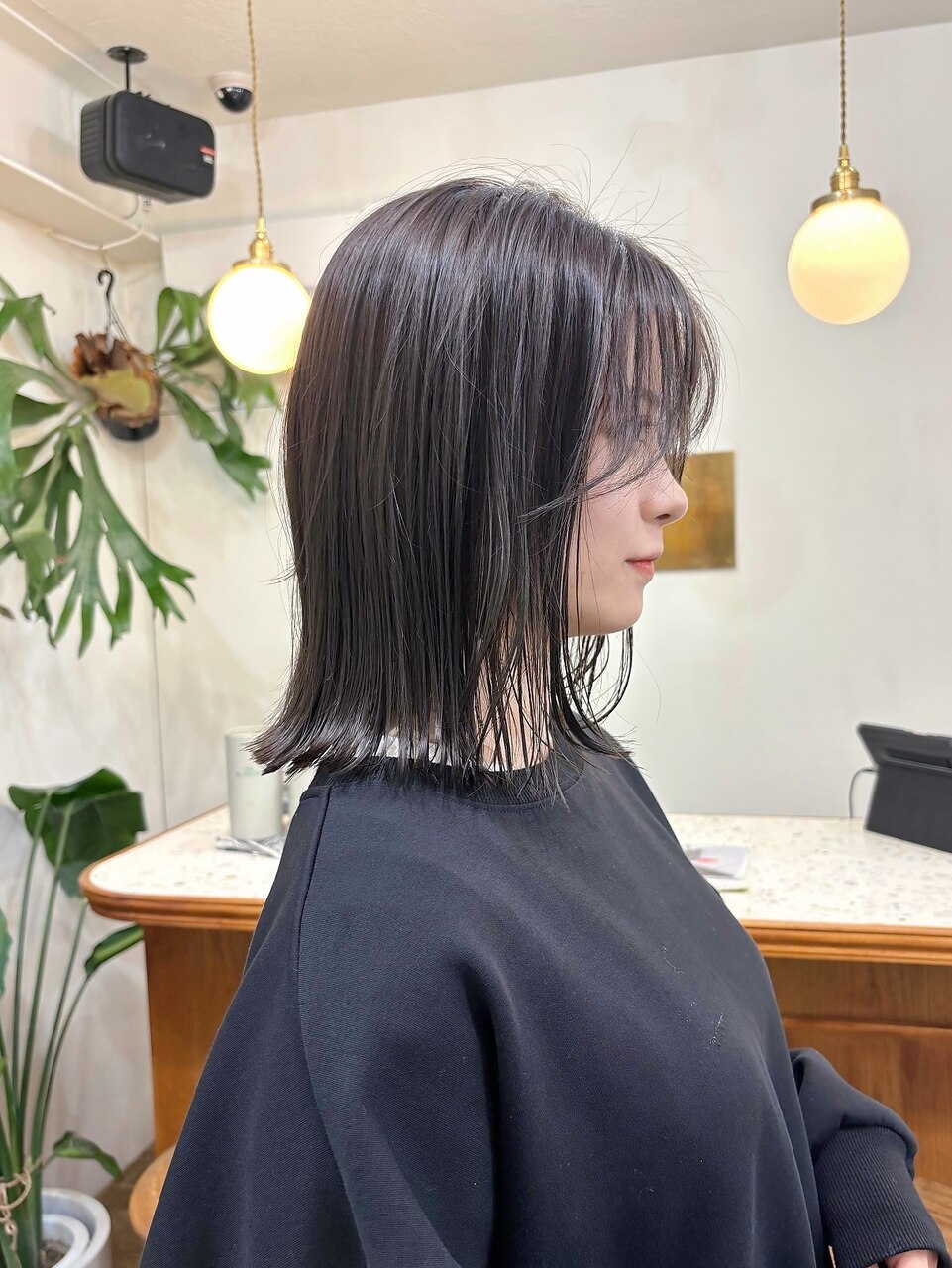 ロブ/顔まわりレイヤー/ブルージュ/ダークアッシュ/恵比寿