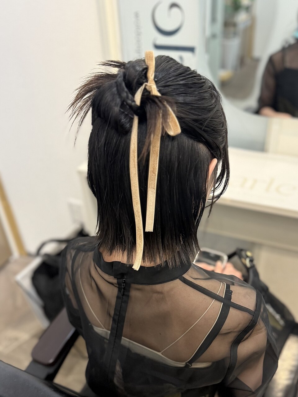 短くてもできるハーフカチモリ