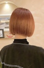 ★春のオレンジベージュ/ブリーチ/ハイトーンボブ/切りっぱなし