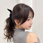 ロング顔周りレイヤーおくれ毛前髪カット_F41315