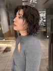 【清澄白河】ショートボブウルフパーマハッシュカットベージュ