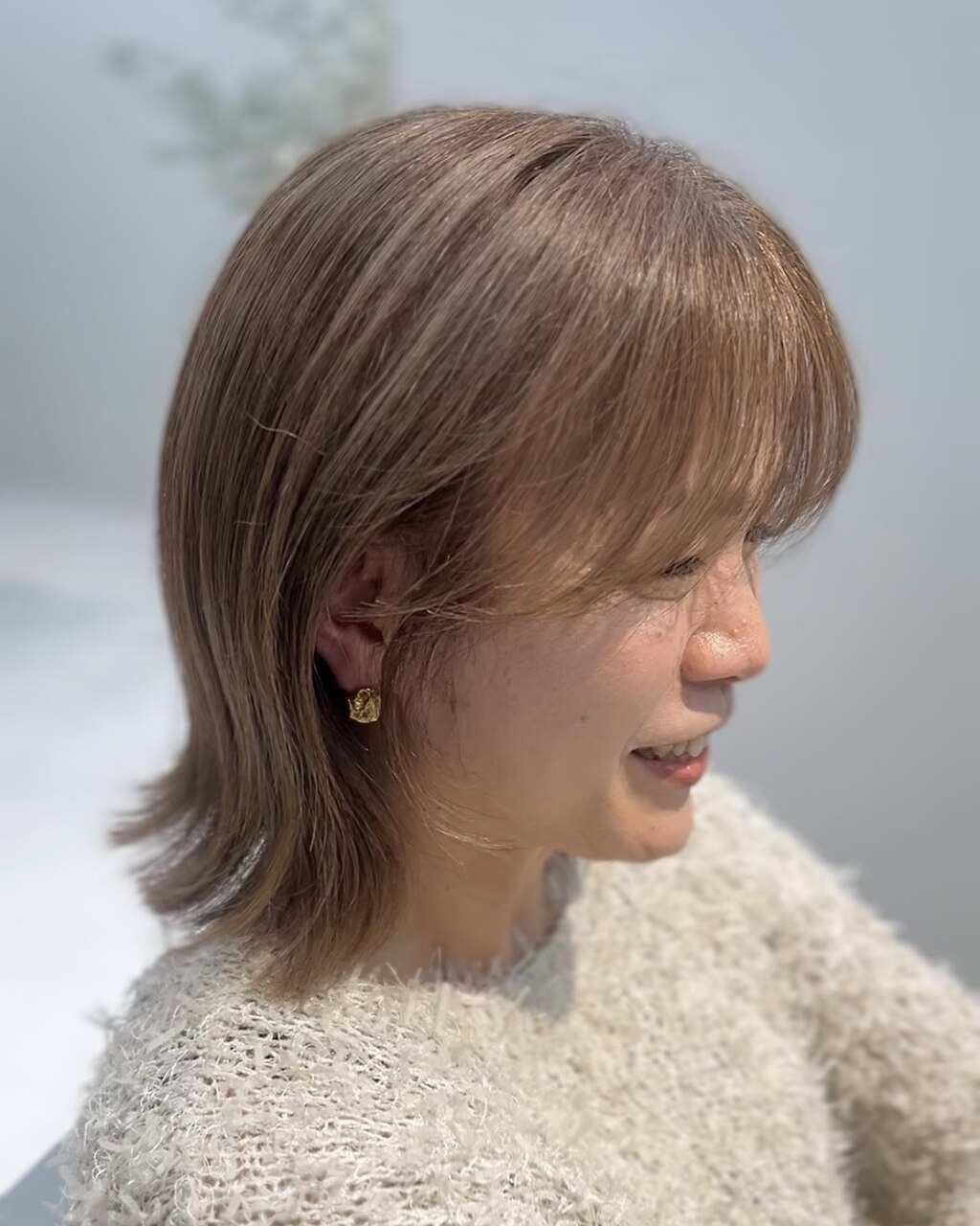 白髪ぼかしと大人ボブ