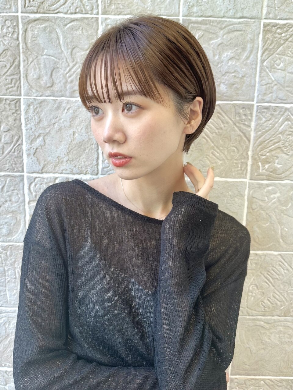 耳掛けショートショートボブ丸みショート30代40代50代表参道