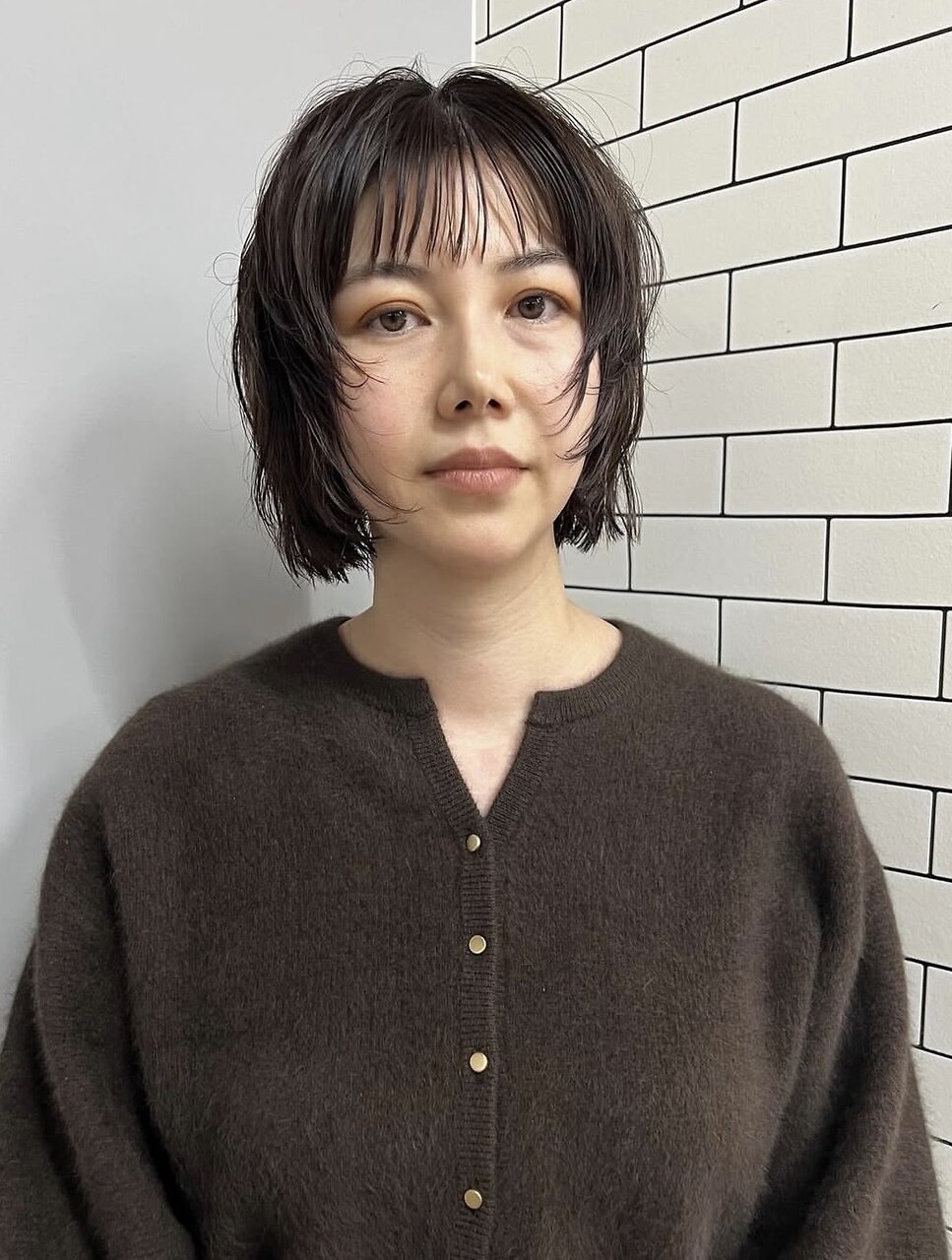 抜け感ショートボブ×ナチュラルレイヤー【千歳美容室】