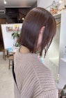 ブリーチなし柔らかピンクブラウン