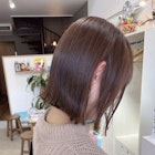ブリーチなし柔らかピンクブラウン