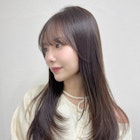 ミディアムレイヤー 艶カラー 顔まわり髪質改善 博多美容室