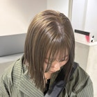 【Cuem 諏訪】オリーブベージュ ブリーチなし 透明感カラー