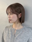 オリーブベージュカラーで春っぽく☆タッセルボブ/韓国ボブ