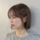 オリーブベージュカラーで春っぽく☆タッセルボブ/韓国ボブ