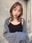 大人ハッシュレイヤーミディアムミルクティーベージュ