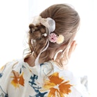 浴衣 ヘアアレンジ ミルクティーベージュ10代20代30代