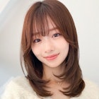 夏カラー!大人レイヤーセミロング/ショコラブラウン/小顔