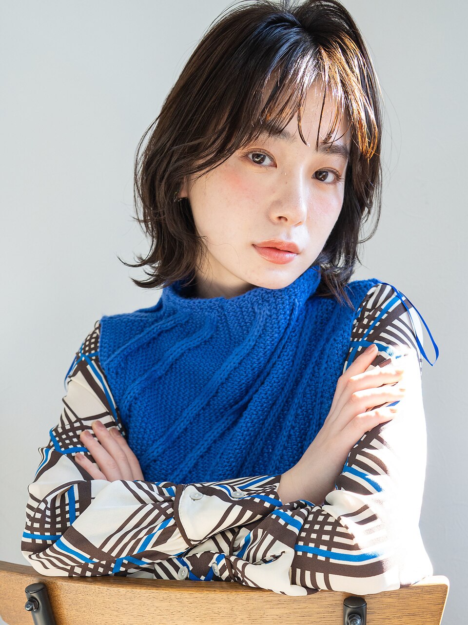 大人レイヤーミディアム#ダークパープルミルクブラウン