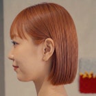 夏カラーで旬なオレンジボブ☆レイヤーくびれヘア小顔カット