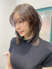 レイヤーカットトリートメントブリーチなしカラーグレージュ